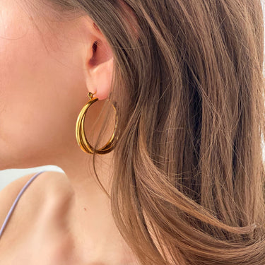 The Joints - Gold Earrings - Gold Hoop Earrings - Gold Hoops - Women's Earrings Earrings Brother & Sisters